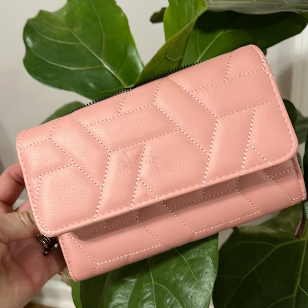 YIK Fung Pink Quilted Wallet.